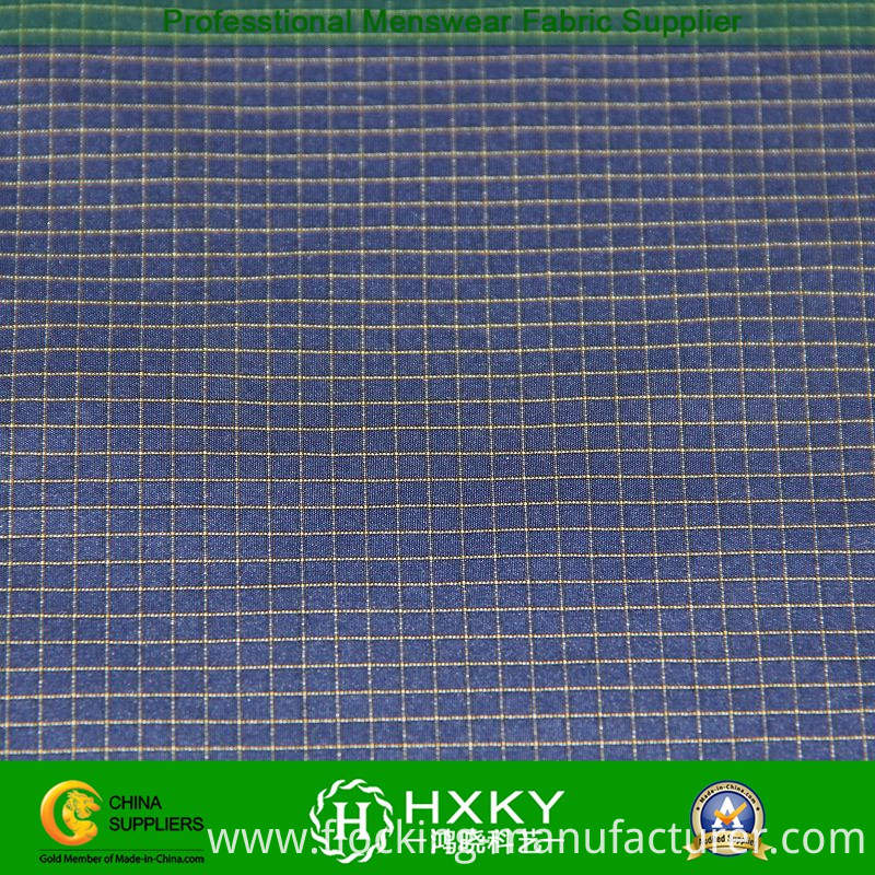 Ripstop Polyester Yarn Dyed Fabric for Menswear Lining or Shirt